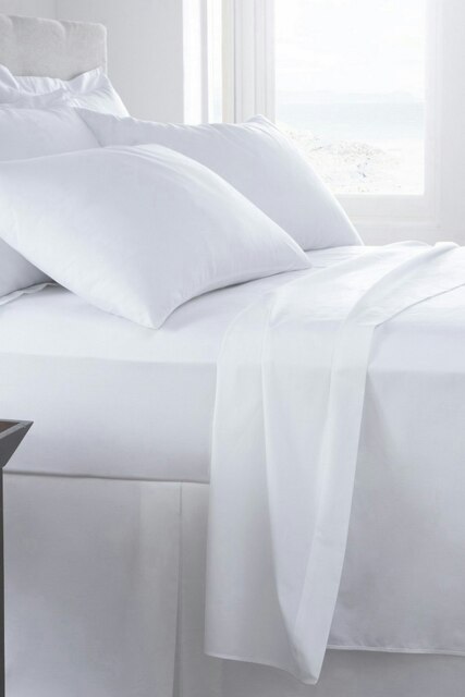 "Egyptian Cotton Deep Fitted Sheet - 400 Thread Count - 16"" Deep - White - King White King"