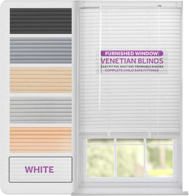 PVC Venetian Blinds 25mm Slats Waterproof, Easy Clean