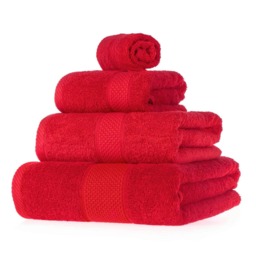 Homescapes Turkish Cotton Red Bath Towel Set