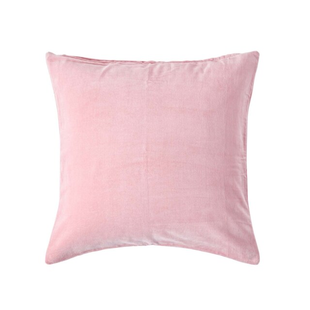 Homescapes Pink Velvet Cushion Cover - 60 x 60 cm Pink Pink 1