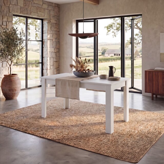 Vida Designs Medina 4 Seater Family Dining Room Table - White