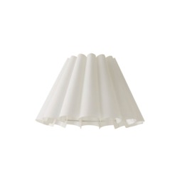 ValueLights Lauren White Pleat Scallop Edge Taper Ceiling Shade