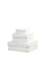 Eden Weave 6 Piece Cotton Towel Set Luxury Soft Dry Absorbent White Bath towel