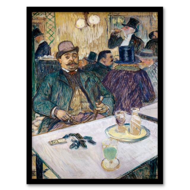 Toulouse Lautrec Framed Wall Art Print Monsieur Boileau at the Cafe Home Décor