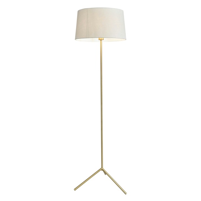 BHS Stassy Floor Lamp, Satin Brass