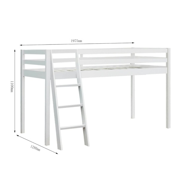 3ft Single Mid Sleeper In White