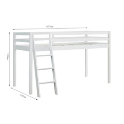 3ft Single Mid Sleeper In White