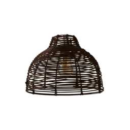 ValueLights Lobster Wicker Rattan Brown Ceiling Pendant Shade Brown