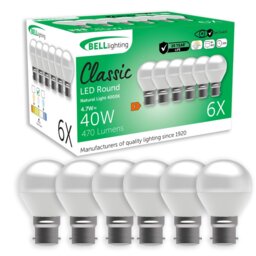 BELL Lighting B22 Dimmable SMD Golf Ball Natural White 4000K 4.7W Light Bulb