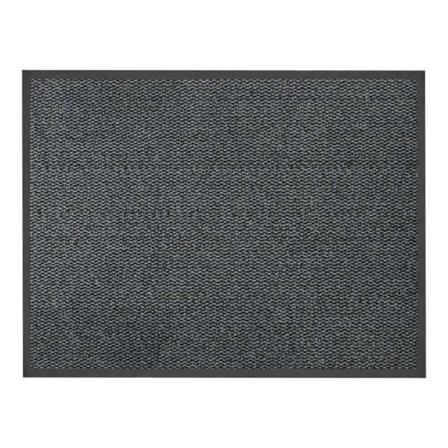 JVL Blue Black Heavy Duty Barrier Door Floor Mat, 60x80 cm