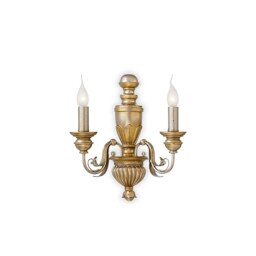 Dora 2 Light Indoor Candle Wall Light Antique Brass, E14