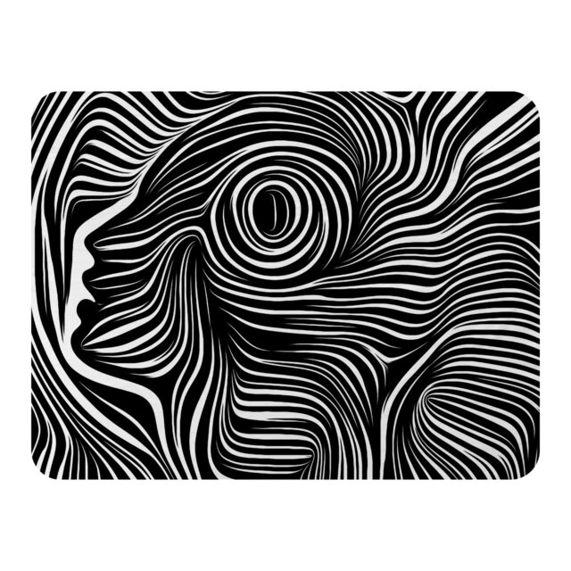 woodcut style on the subject of human soul Designer Blanket Multi