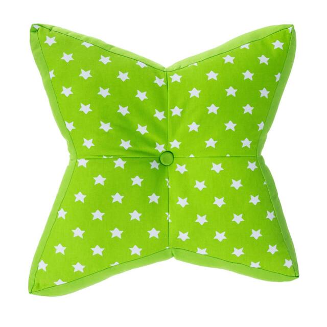 Homescapes Green Stars Floor Cushion Green Green & White 48 x 70 cm