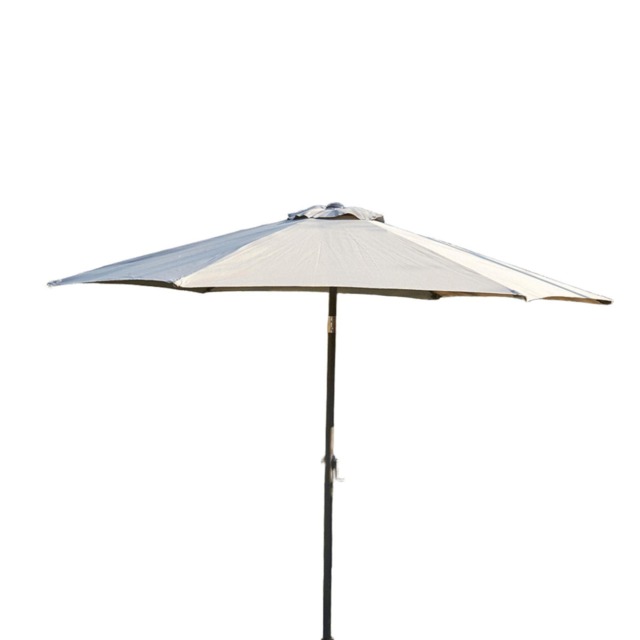Garden Parasol 2.7 Metre Patio Shade Rust Proof Aluminium Pole Crank Tilt Grey