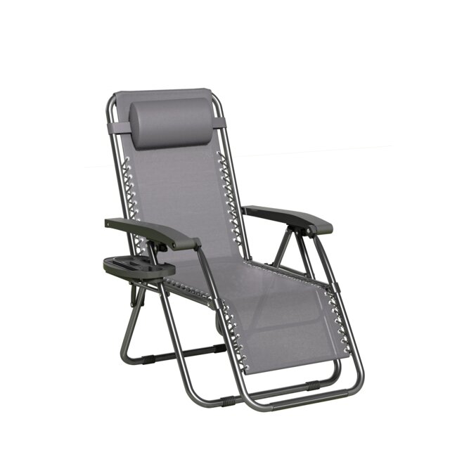 Zero Gravity Reclining Garden Chair Sun Lounger Recliner Textilene