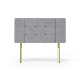Valencia Seal Grey Naples Velvet Headboard King Size Multi