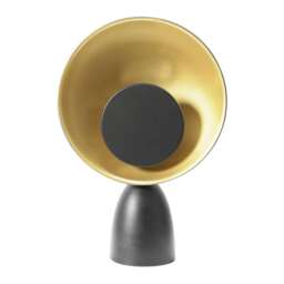 ValueLights Saffy Matte Black Metal Integrated LED Metallic Shade Table Lamp