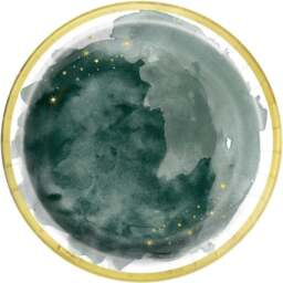 "Pack of 10 Modern Christmas Round 7"" Dessert Plates"