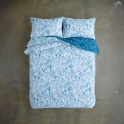 Cow Parsley Polycotton Duvet Set Blue Blue
