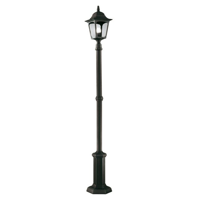 Chapel 1 Light Outdoor Lamp Post Black IP44, E27
