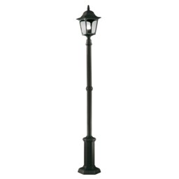 Chapel 1 Light Outdoor Lamp Post Black IP44, E27