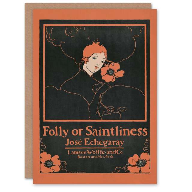 Ethel Reed Art Card Folly or Saintliness Novel Book Cover