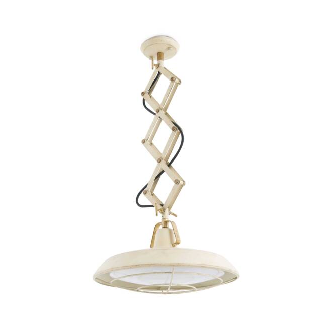 Plec LED 1 Light Adjustable Outdoor Dome Ceiling Pendant Light Off-White IP44