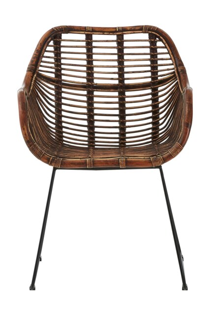 Interiors by Premier Natural Rattan Gata Chair, Eco-Friendly Dining Chair, Easy to Clean Dining Chair, Armrest Rattan chair