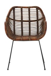 Interiors by Premier Natural Rattan Gata Chair, Eco-Friendly Dining Chair, Easy to Clean Dining Chair, Armrest Rattan chair