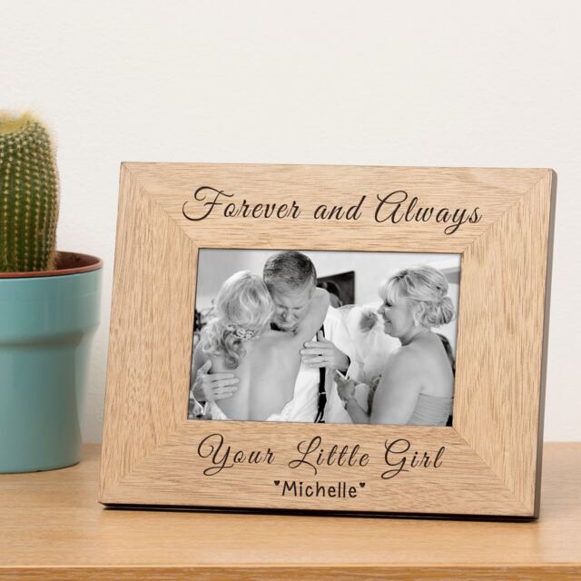 Personalised Forever and Always Wood Picture Frame 6x4 Anniversary