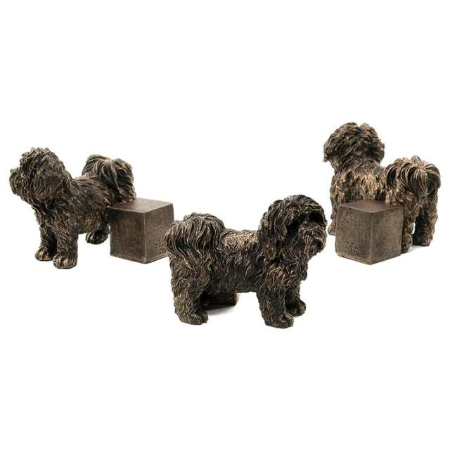 Potty Feet - Bronze - Shih Tzu Garden Décor Set of 3 Multi