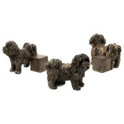 Potty Feet - Bronze - Shih Tzu Garden Décor Set of 3 Multi
