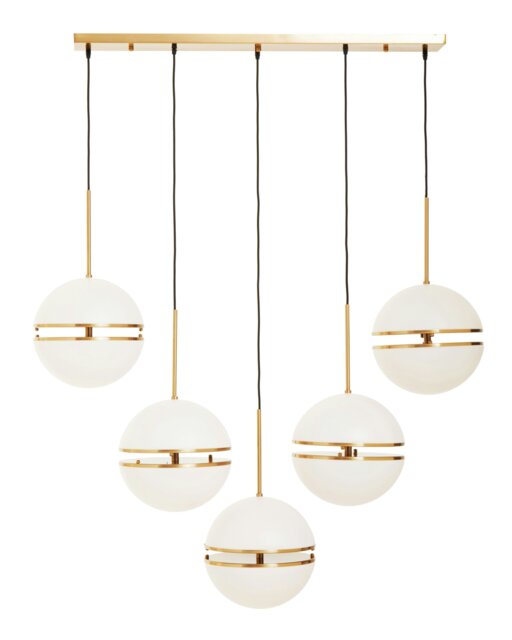 Orsina Five Ball Brass Pendant Light