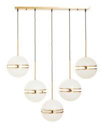 Orsina Five Ball Brass Pendant Light