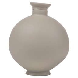 Large Round Glass Opera Ball Vase Ceramic Look Ornament Living Room Home Decor Multi Grey 1
