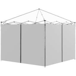 Outsunny 3x3(m) or 3x6m Pop Up Gazebo Side Panels with Zipped Doors, Grey Grey