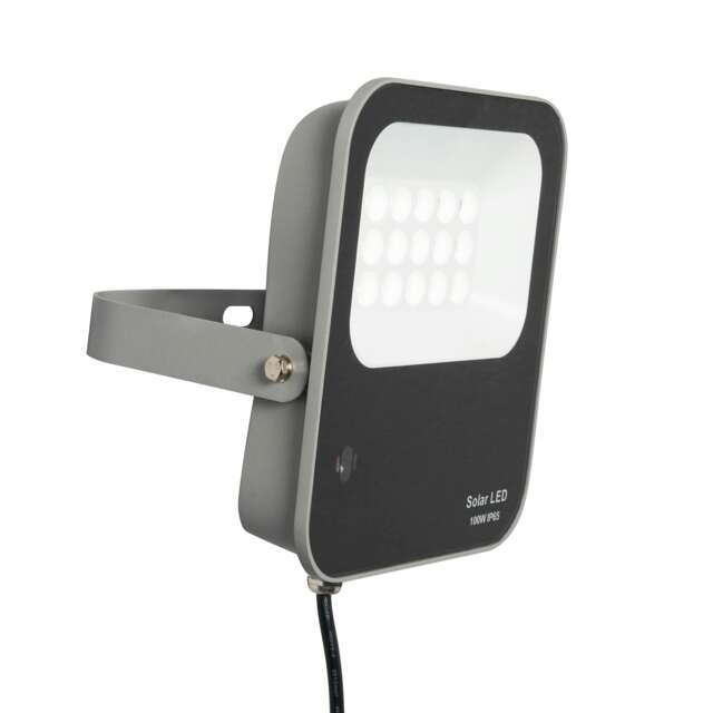 BHS Aster 100 Watt LED Outdoor Solar Wall Light, Grey