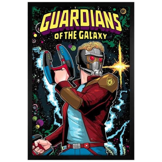 Black Wooden Framed The Guardians Of The Galaxy Shooter Maxi Poster Multi
