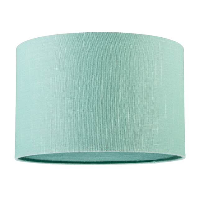 Designer Emerald Bay Green Textured Linen Fabric Circular Lamp Shade