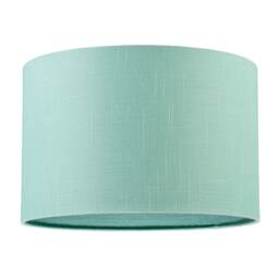 Designer Emerald Bay Green Textured Linen Fabric Circular Lamp Shade