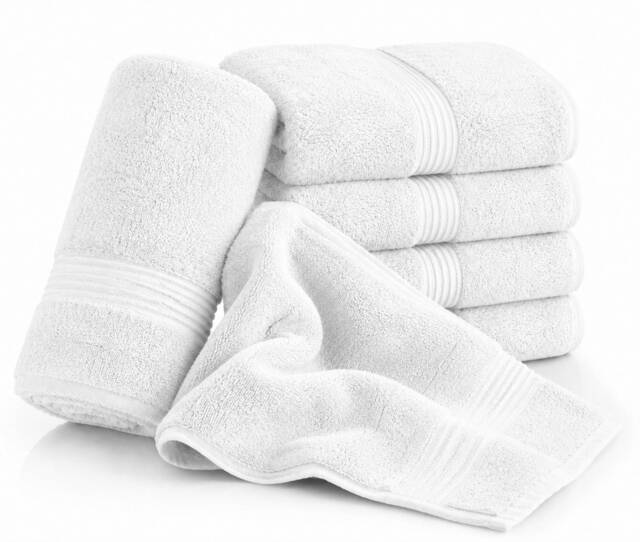 Nod Off 500GSM Egyptian Ring Spun Cotton Bath Sheet 80x140cm White Pack of 2