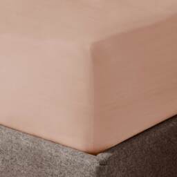Velosso Washed Linen Look Fitted Sheet Pink Pink Single