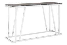 Orsina Durable Console Table With Black Marble Top, Sleek Hallway Table For Lounge, Sturdy Table For Livingroom