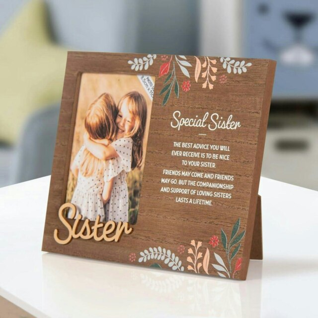 History & Heraldry Pre-Personalised Kids Wooden Picture Frame - Sister
