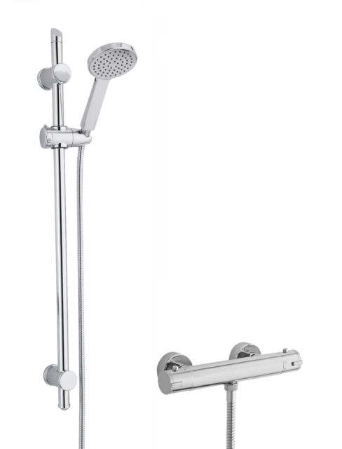 Balterley Contemporary Bar Mixer Shower Set Thermostatic Round - Minimalist Bar Valve - JTY035