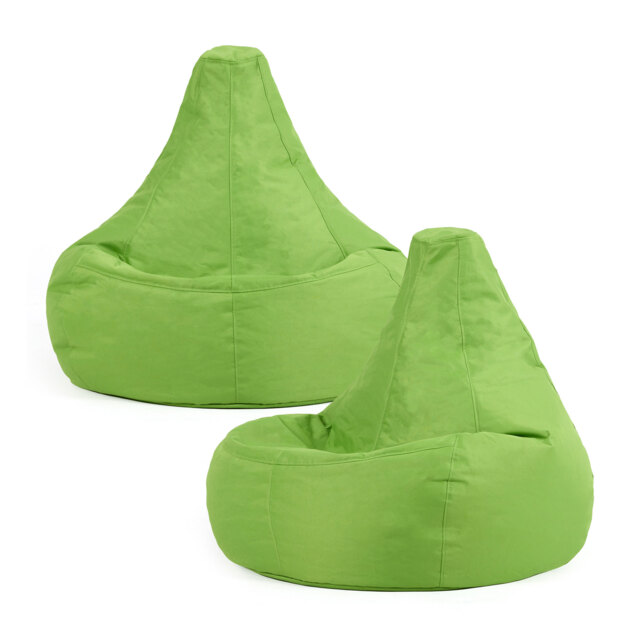 Dalton Medium Beanbag Corduroy Lime Green Set of 2