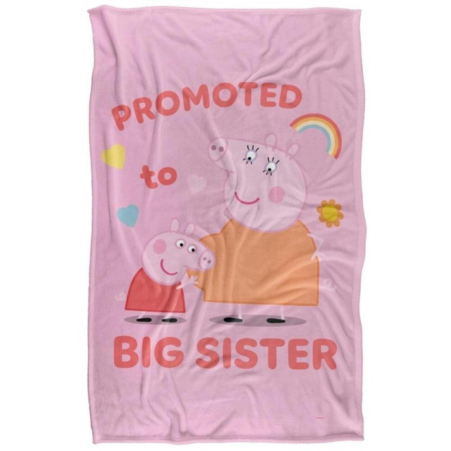 Peppa Pig Promoted To Big Sister Blanket - White - One Size