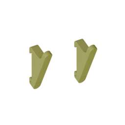 COSMIC Towel hook Coat hook 2 Pcs Green, Wall Guide Needed Fits ALIFE Collection