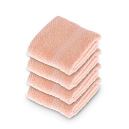 Homescapes Turkish Cotton Peach Face Cloth - Set of 4