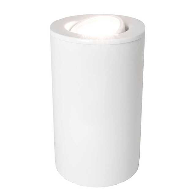 White Gloss GU10 Floor or Table Lamp Uplighter with Tilt Capability White White 1